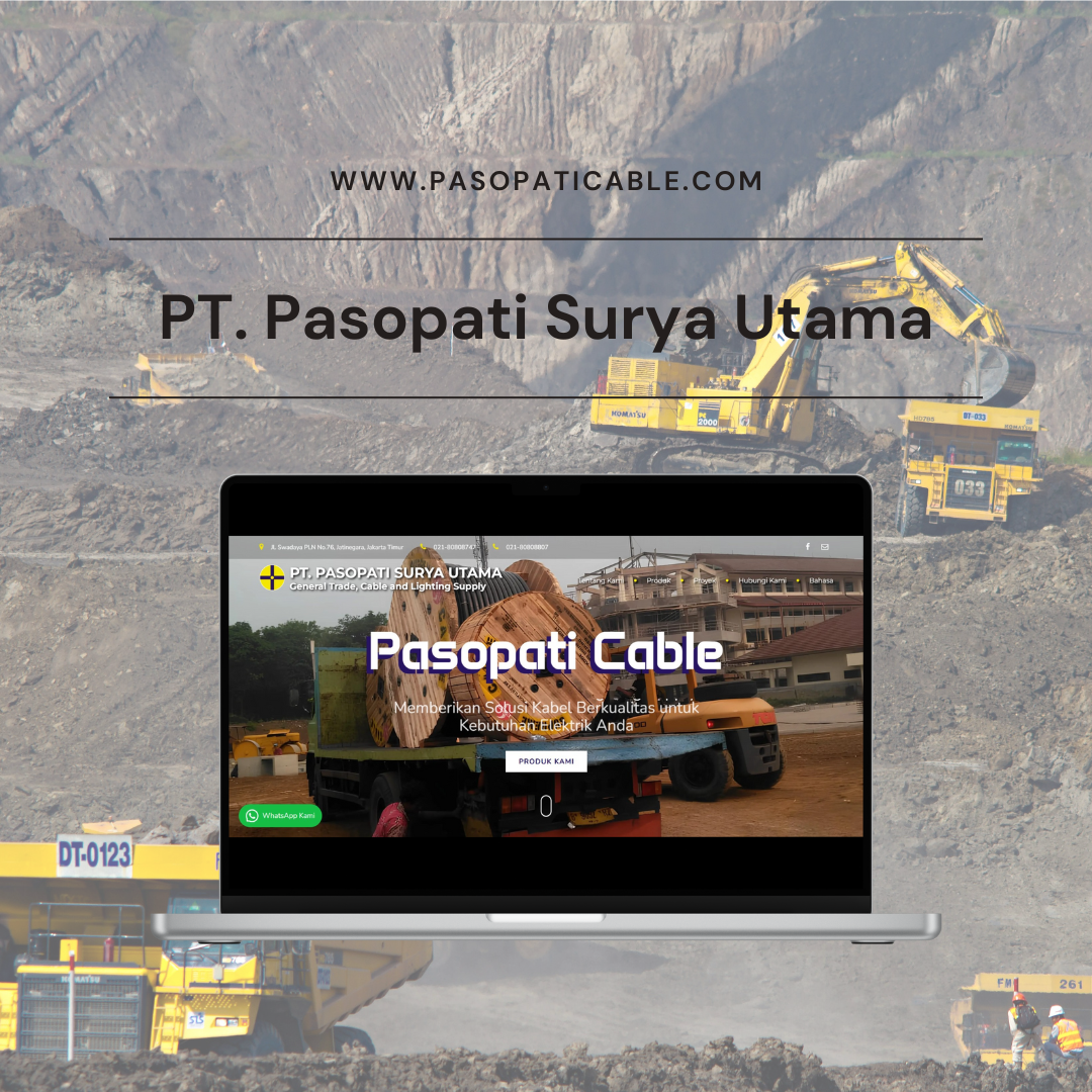 PT. Pasopati Cable custom website by Omah Arisan